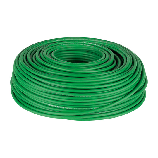 CAB-8V Rollo de 100 m de cable THHW-LS 8 AWG verde, VOLTECK