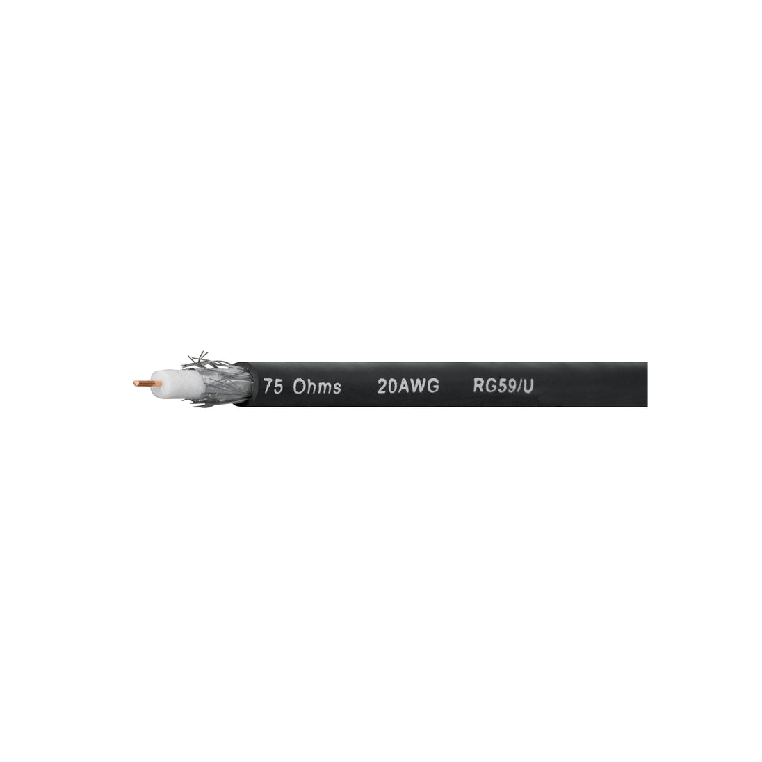 CABCO-59 Metro de cable coaxial RG59 en rollo de 100 m, VOLTECK