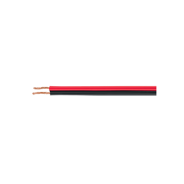 CABO-18B Rollo de 100 m de cable polarizado bicolor p/bocina 18 AWG