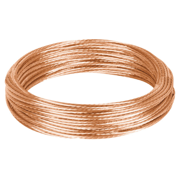CADES-10 Metro de cable desnudo de cobre calibre 10 AWG, rollo 25 m