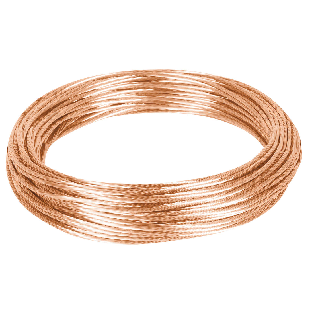 CADES-12 Metro de cable desnudo de cobre calibre 12 AWG, rollo 25 m