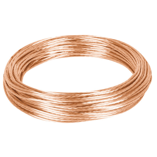 CADES-12 Metro de cable desnudo de cobre calibre 12 AWG, rollo 25 m