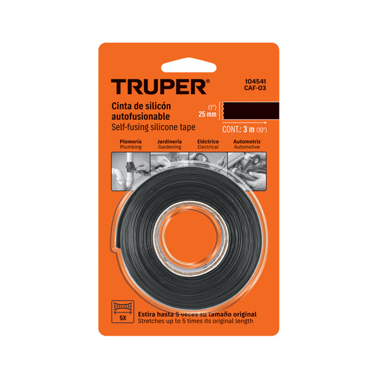 Cinta Autofusionable Truper CAF-03, 1" Ancho, 3 m Largo