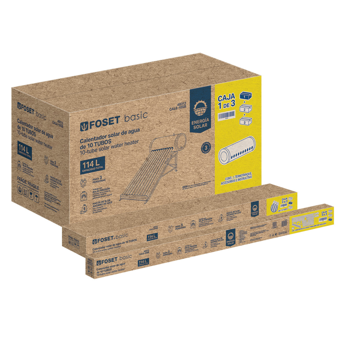 Calentador Solar Foset CALE-10SB 84L - Ahorro Energético