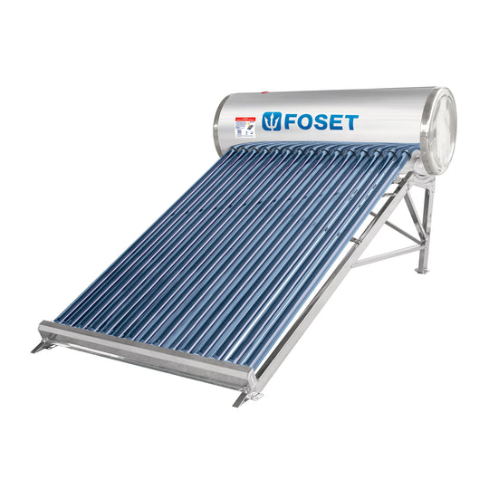 CALE-15S Calentador solar de agua, 15 tubos, 185 L, 5 personas, FOSET