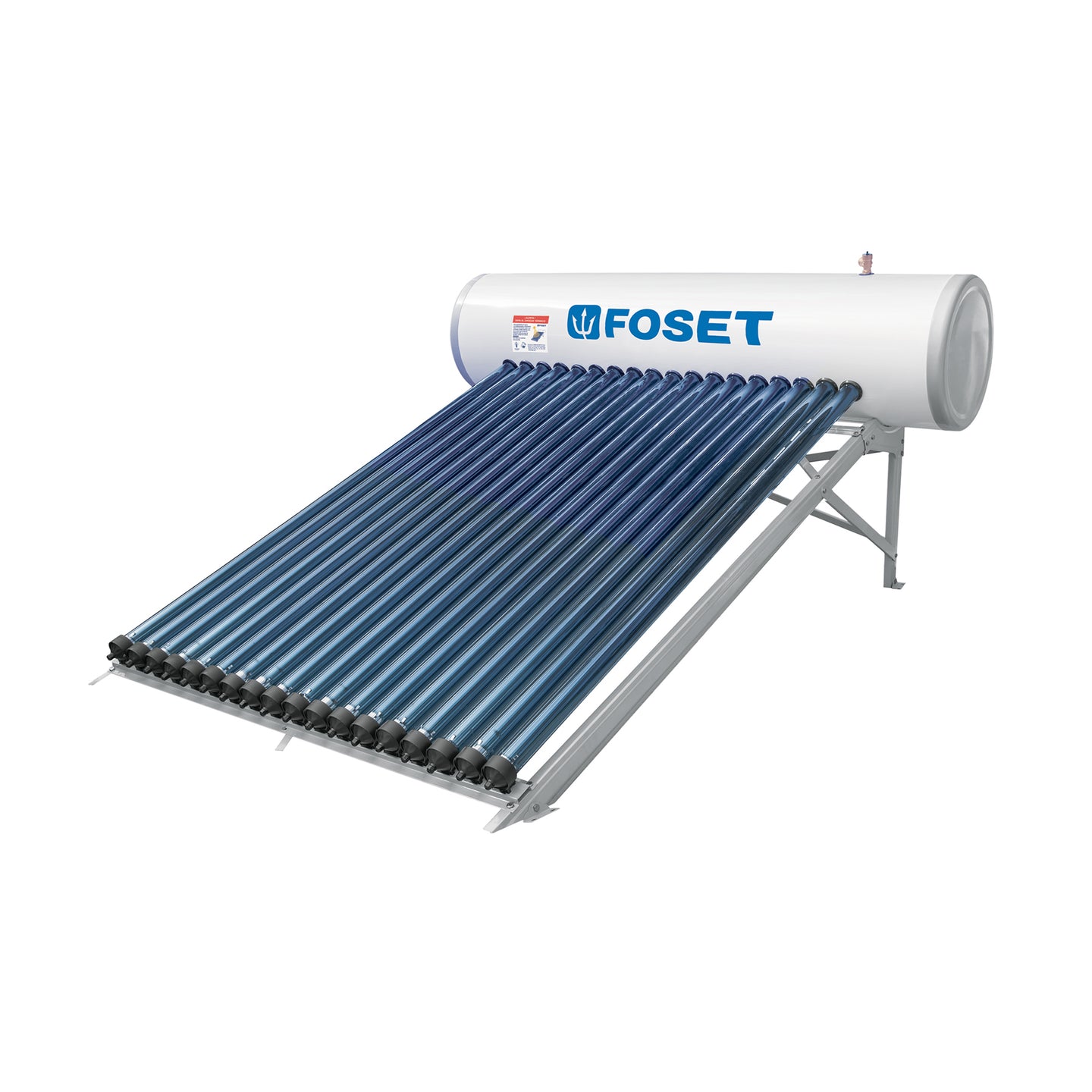 CALE-18HS Calentador solar HeatPipe, 18 tubos, 200L, 5 personas, FOSET