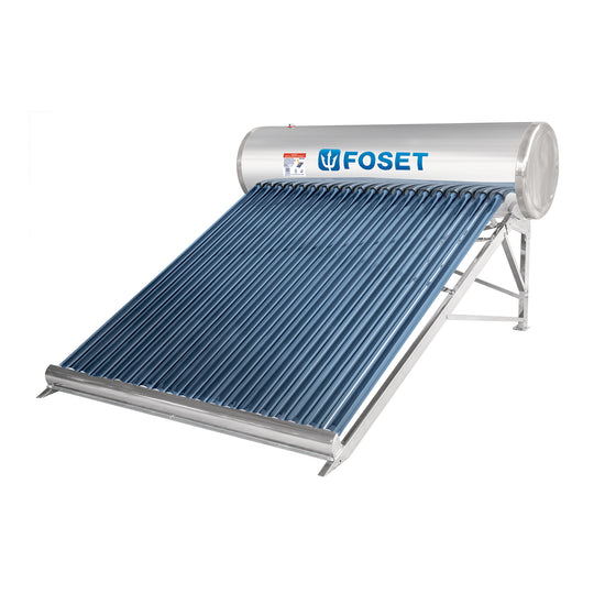 CALE-20S Calentador solar de agua, 20 tubos, 240L, 7 personas, FOSET