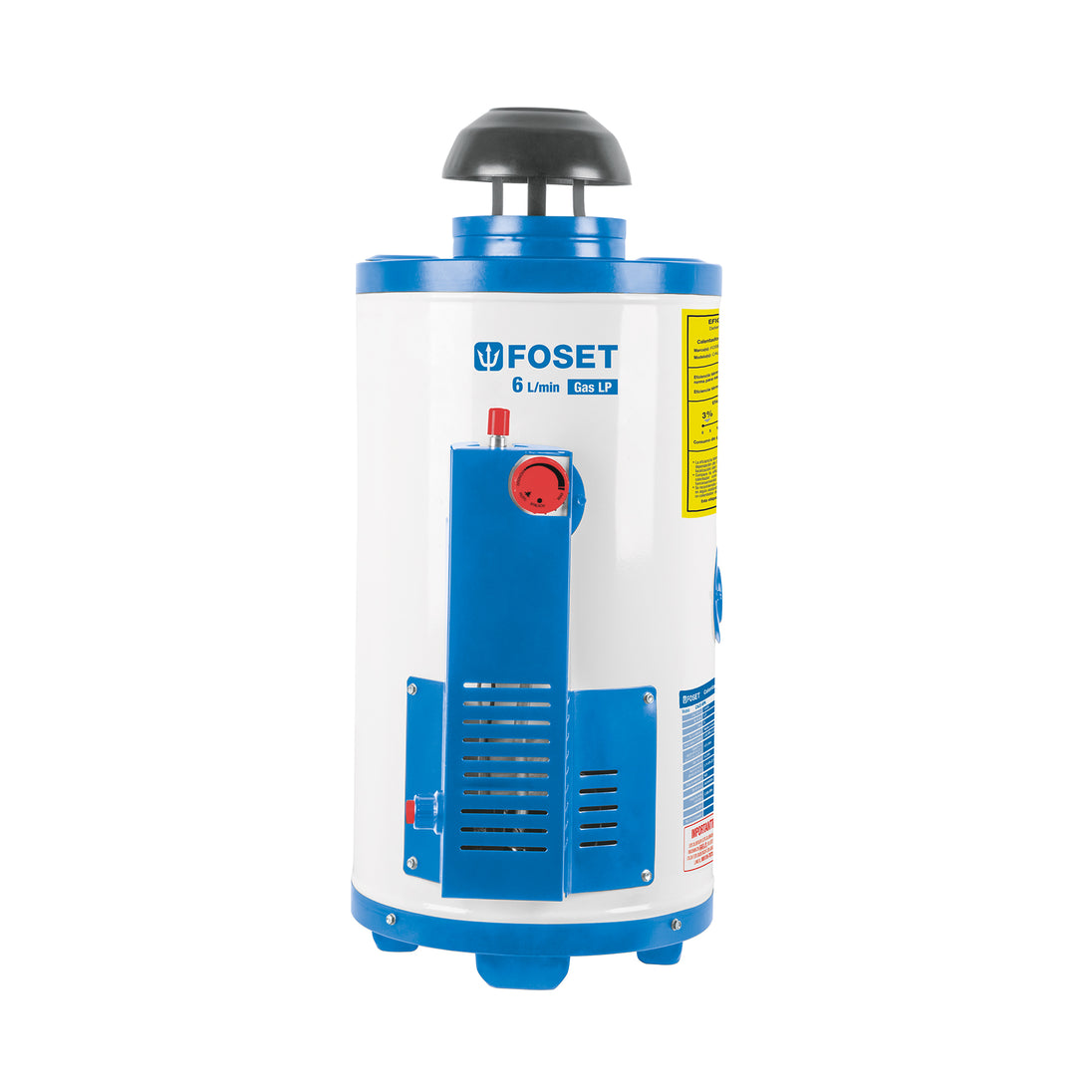 CALE-6PA Calentador de paso, rápida recup, 6L, 1 serv, gas LP, FOSET