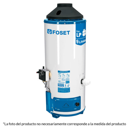 CALE-9PA-N Calentador de paso, rápida recup, 9L, 2 serv, gas nat, FOSET