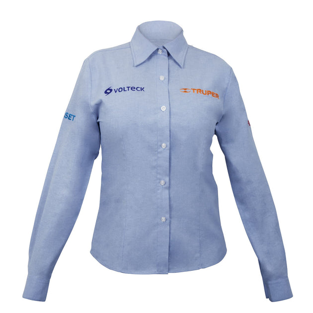 CAM-AZ-DLXXL Camisa manga larga para mujer, azul, EEG, Truper