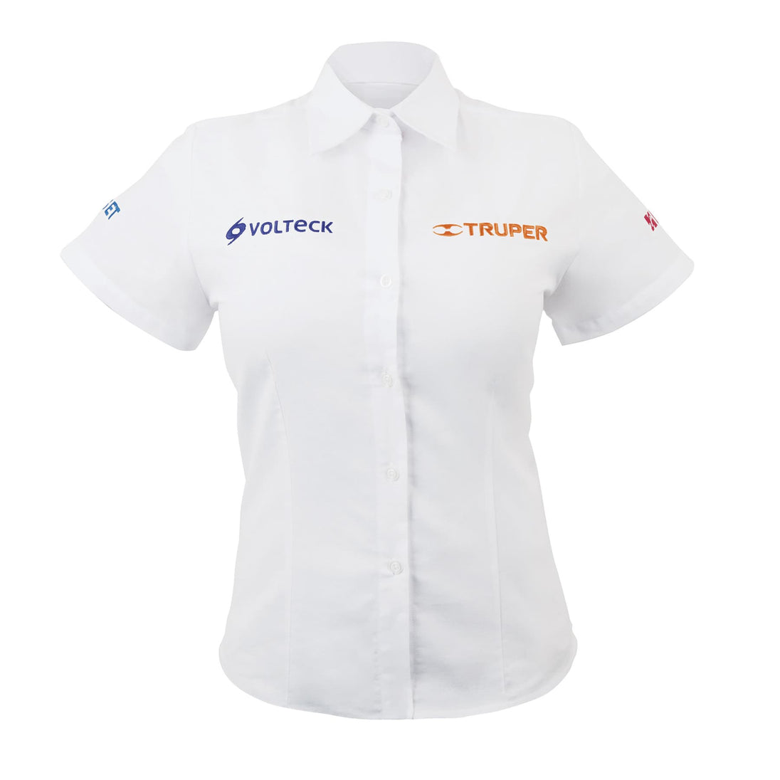CAM-BCO-DCM Camisa manga corta para mujer, blanca, M, Truper