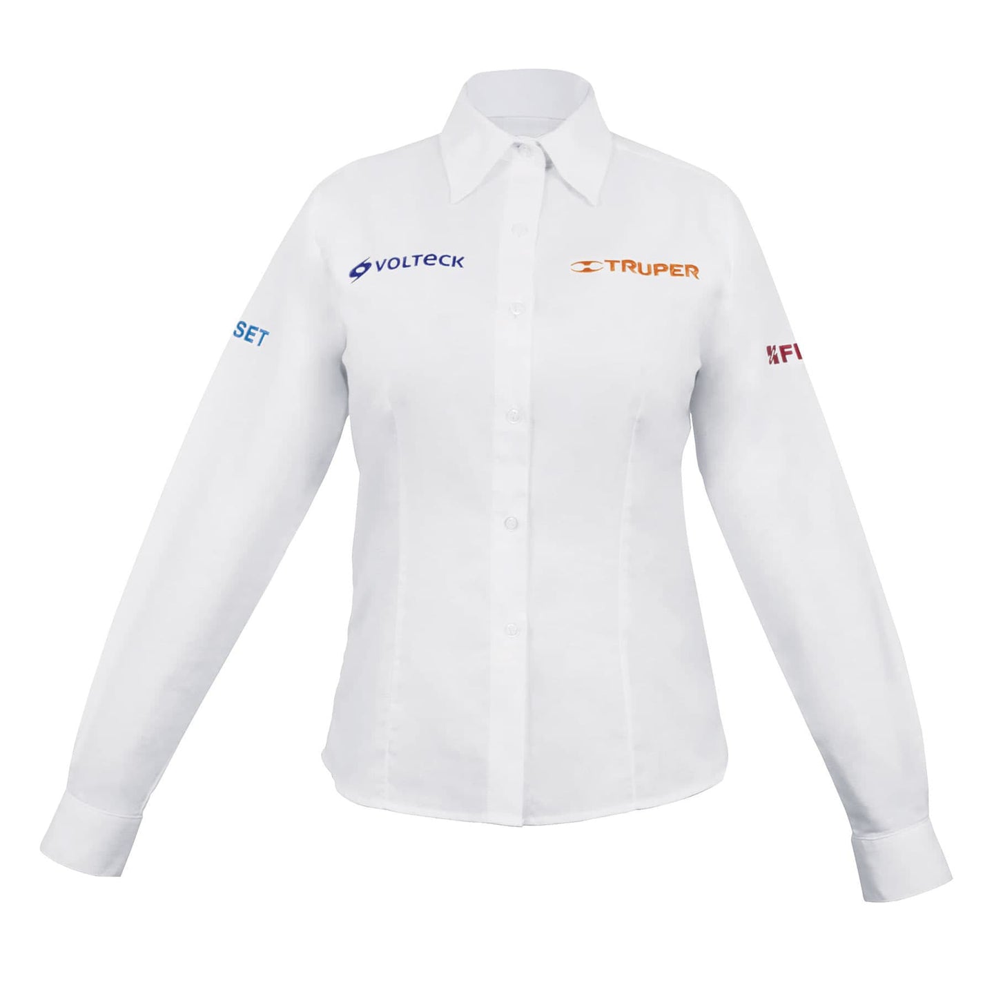 CAM-BCO-DLL Camisa manga larga para mujer, blanca, G, Truper