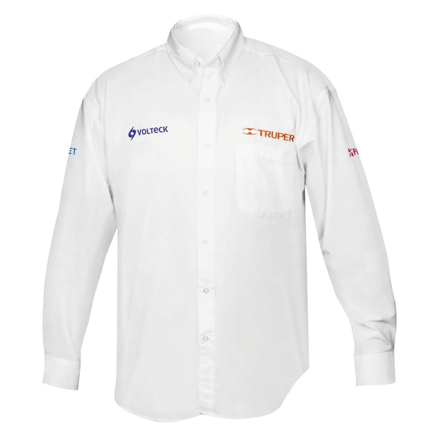 CAM-BCO-LXXXL Camisa manga larga para hombre, blanca, EEEG, Truper