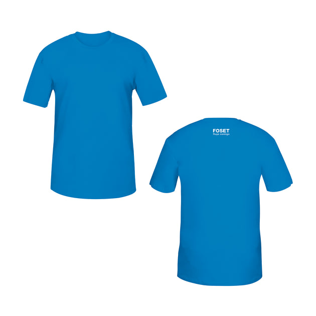 CAM-FOS-42 Playera cuello redondo para hombre, azul, EG, FOSET