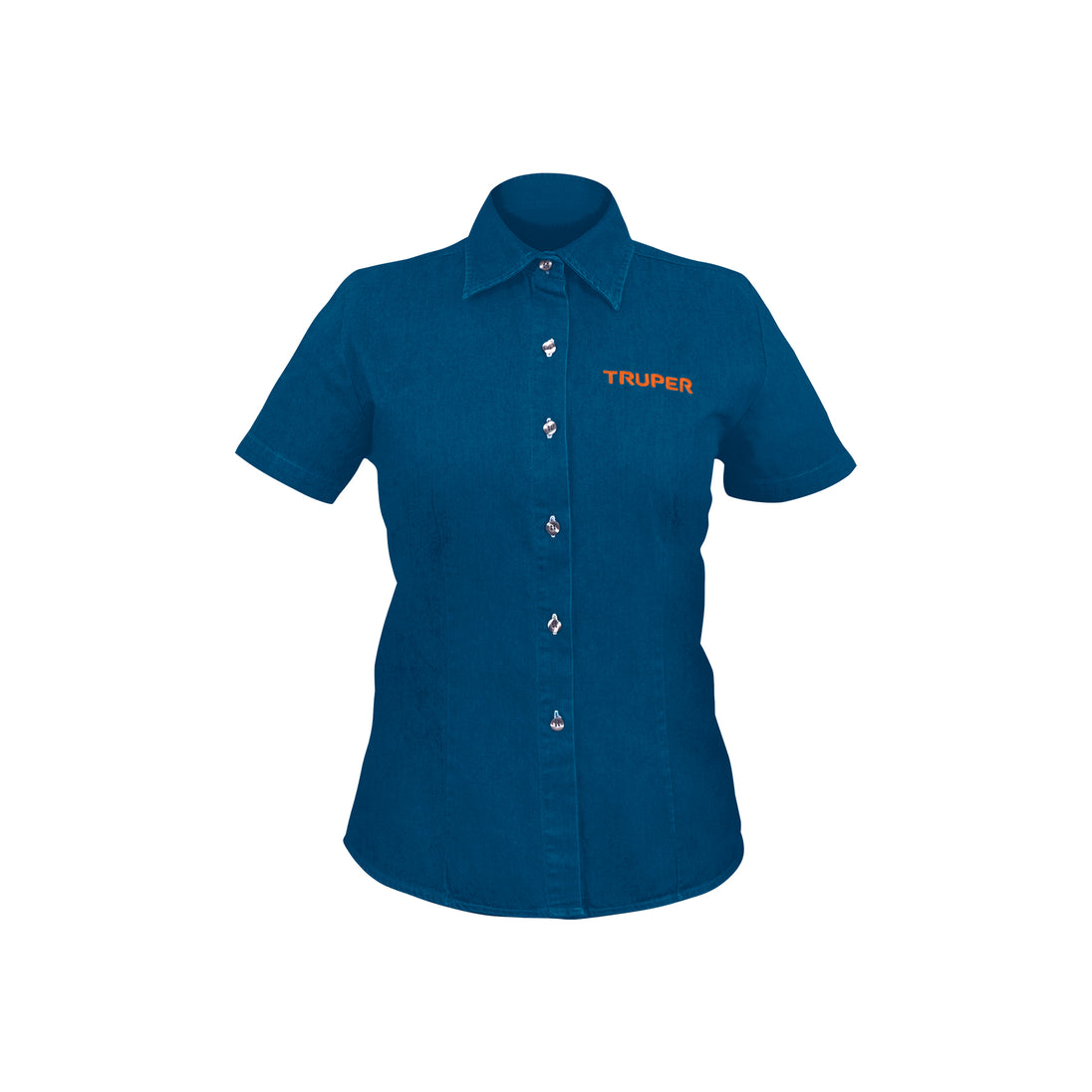 CAM-MEZ-DCXL Camisa de mezclilla manga corta para mujer, EG, Truper