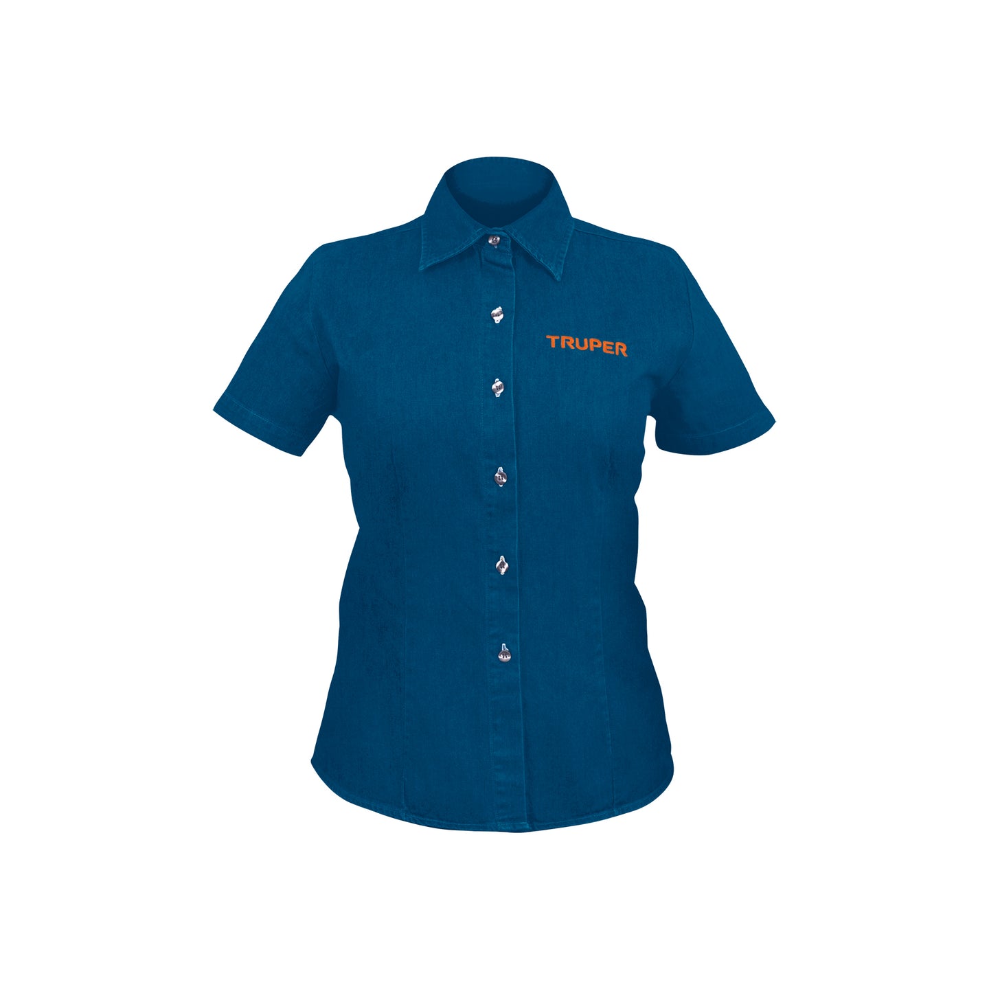 CAM-MEZ-DCXL Camisa de mezclilla manga corta para mujer, EG, Truper