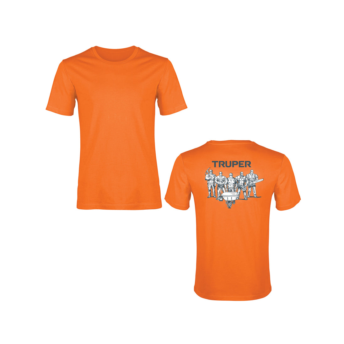 CAM-NAR-38 Playera cuello redondo para hombre, naranja, M, Truper
