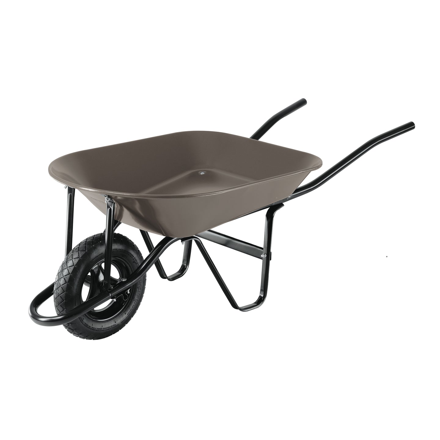 CAP-4NB Carretilla 4 ft3, gris, neumática, bastidor tubular, PRETUL