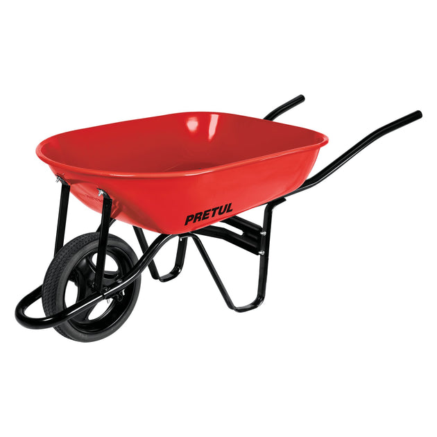 CAP-50FB Carretilla 5.5 ft3 roja,imponchable,bastidor tubular, PRETUL