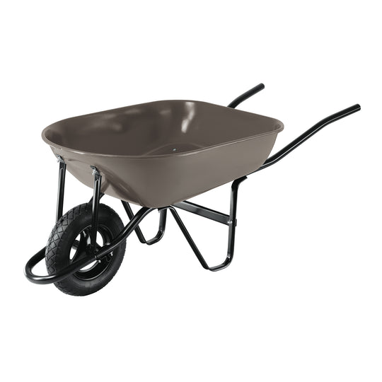 CAP-5NB Carretilla 5.5 ft3, gris, neumática, bastidor tubular,PRETUL
