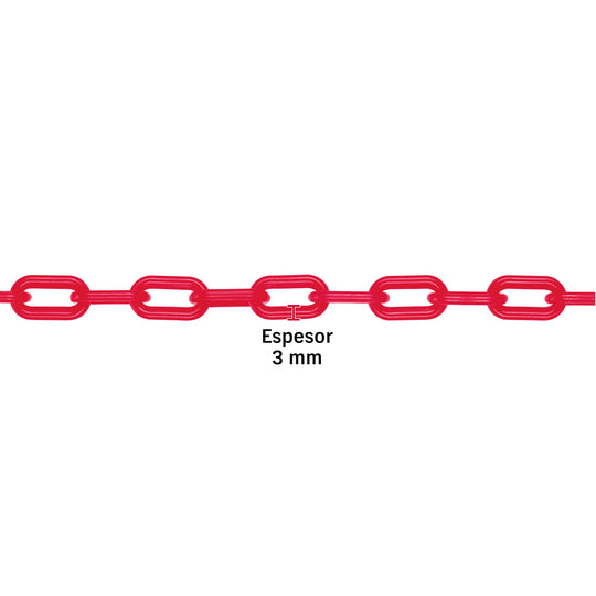 Cadena Plástica Delimitación Roja 5mm Fiero CAPL-5RB | Intemperie