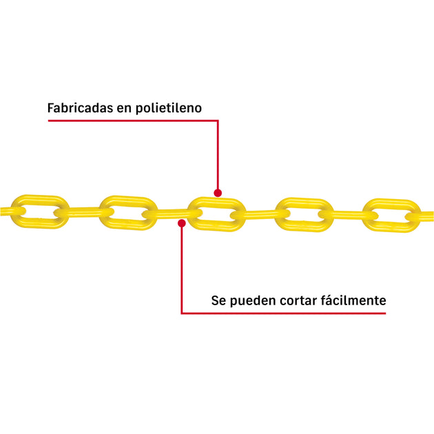 Cadenilla Plástica Roja 8mm Fiero CAPL-8MB | Delimitación Zonas