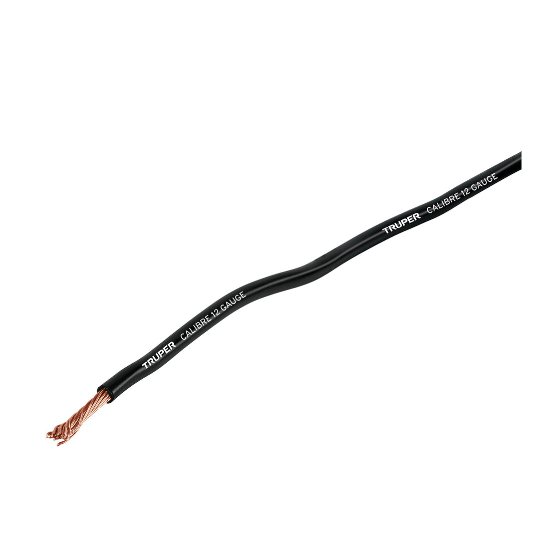CAPRI-12N Carrete con 3.5 m de cable primario negro calibre 12, Truper