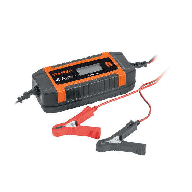 CARBA-4 Cargador / mantenedor de 4 A para baterías de 6V/12V, TRUPER