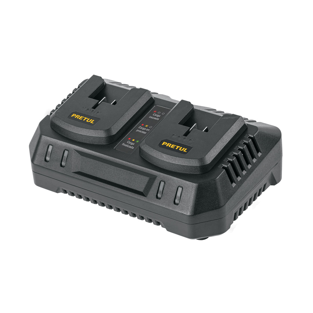 CARD-20P Cargador dual de baterías de ion litio 20V, PRETUL
