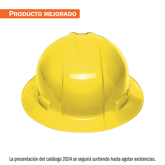CAS-AX Casco de seguridad ala ancha, amarillo, Truper