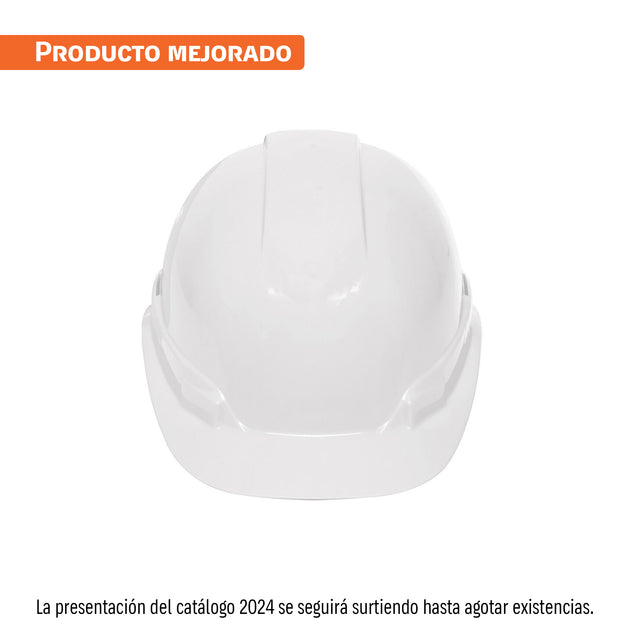 CAS-BI Casco de seguridad ventilado, ajuste de matraca, blanco