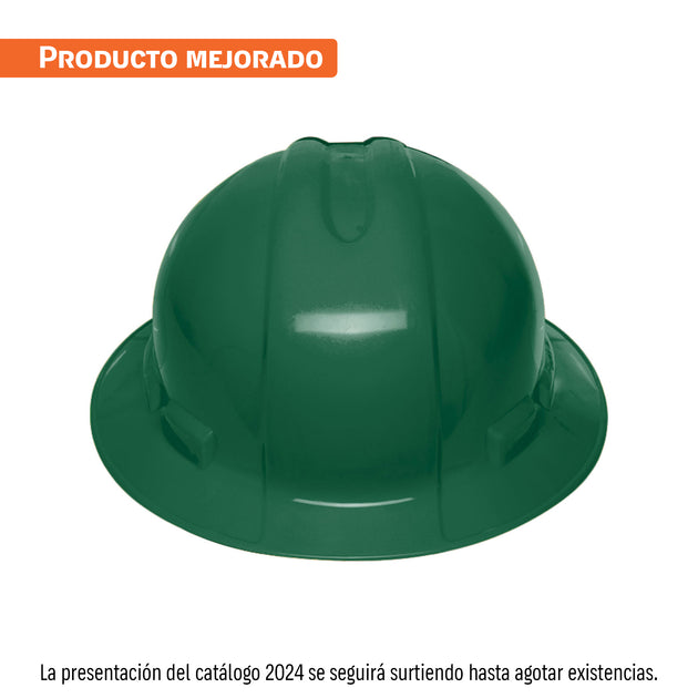 CAS-VX Casco de seguridad ala ancha, verde, Truper