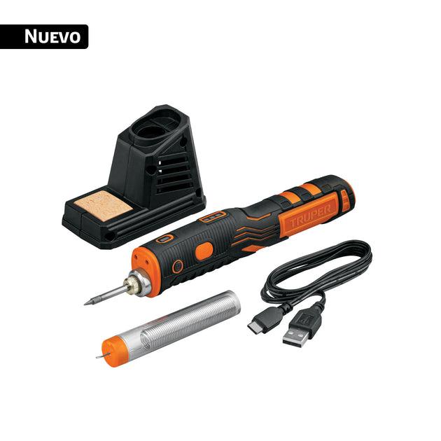 Soldador Inalámbrico Truper CAU-8IK 8W USB-C | 400°C