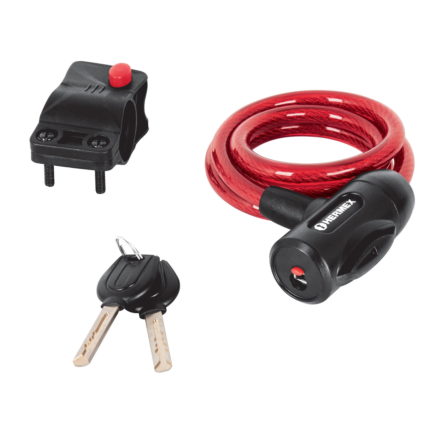 CB-10 Candado de cable con llave, 10 mm X 1.0 m, HERMEX