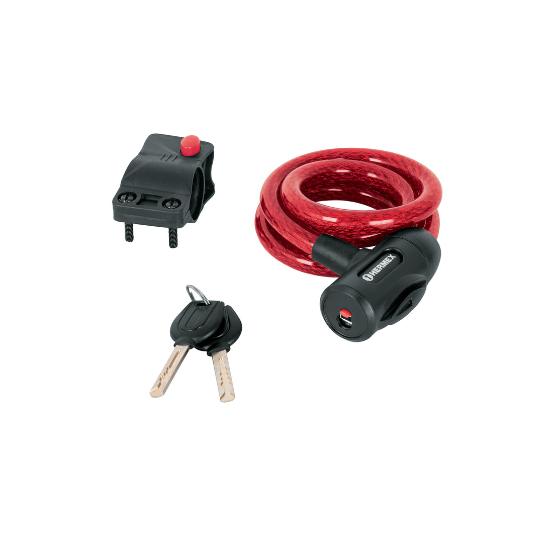 CB-12 Candado de cable con llave, 12 mm X 1.0 m, HERMEX