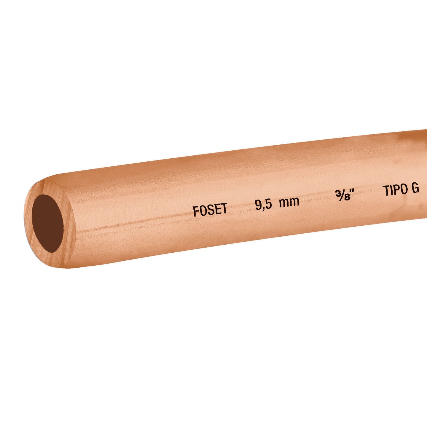 CC-003F Tubo flexible de cobre 3/8", rollo de 15m, 2.6kg, FOSET