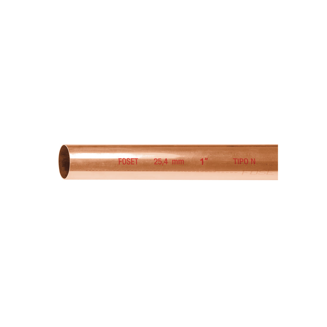 CC-003N Tubo rígido de cobre 1" tipo "N", 3m, 1.4kg, FOSET