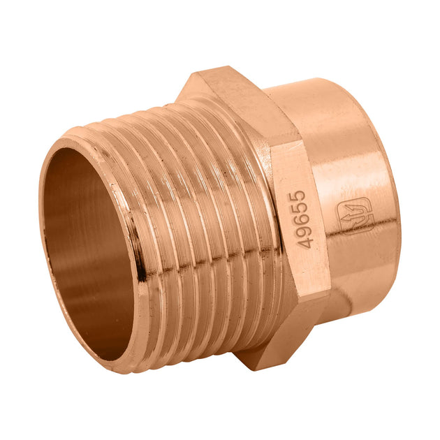 CC-613 Conector de cobre, rosca exterior 1", FOSET