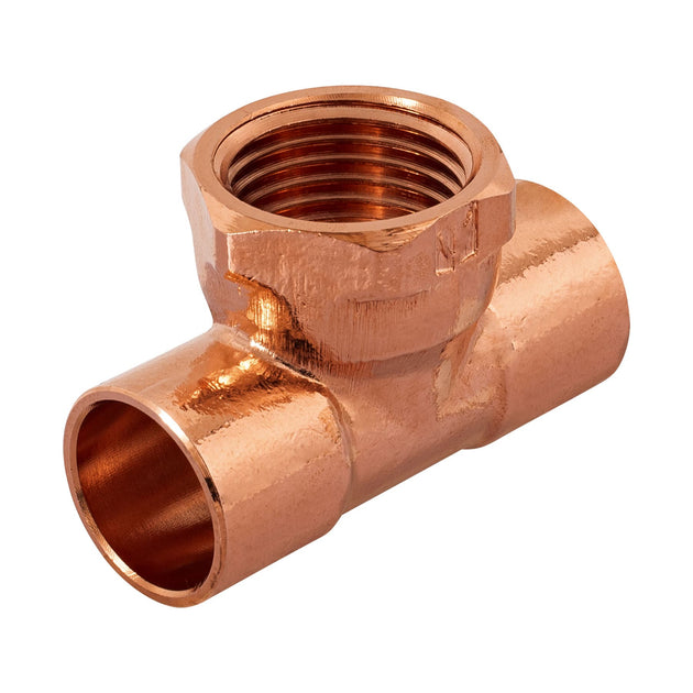 CC-701 Tee de cobre rosca interior central 1/2", FOSET