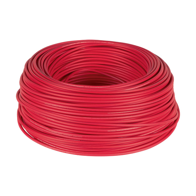 CCA-12R Rollo de 100 metros de cable THW CCA 12 AWG rojo, BASIC