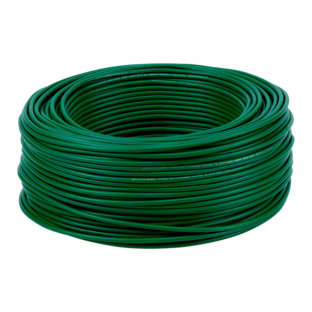 CCA-12V Rollo de 100 metros de cable THW CCA 12 AWG verde, BASIC
