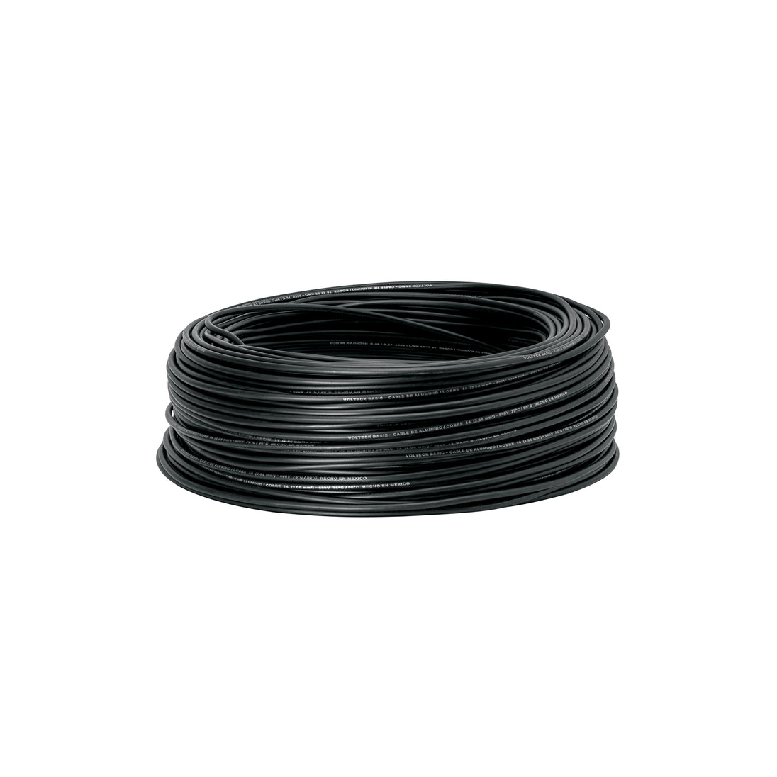 CCA-14N Rollo de 100 metros de cable THW CCA 14 AWG negro, BASIC
