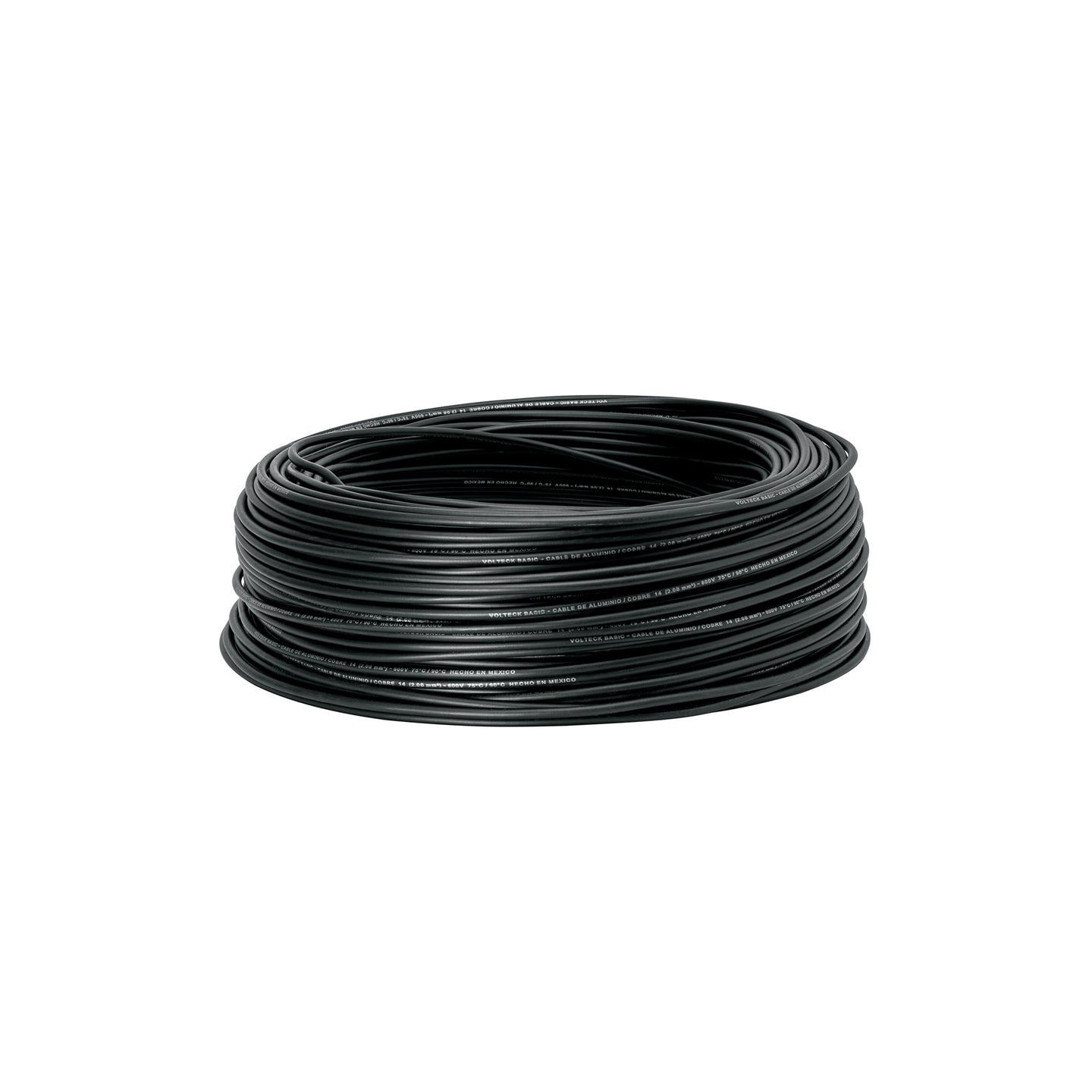 CCA-14N Rollo de 100 metros de cable THW CCA 14 AWG negro, BASIC