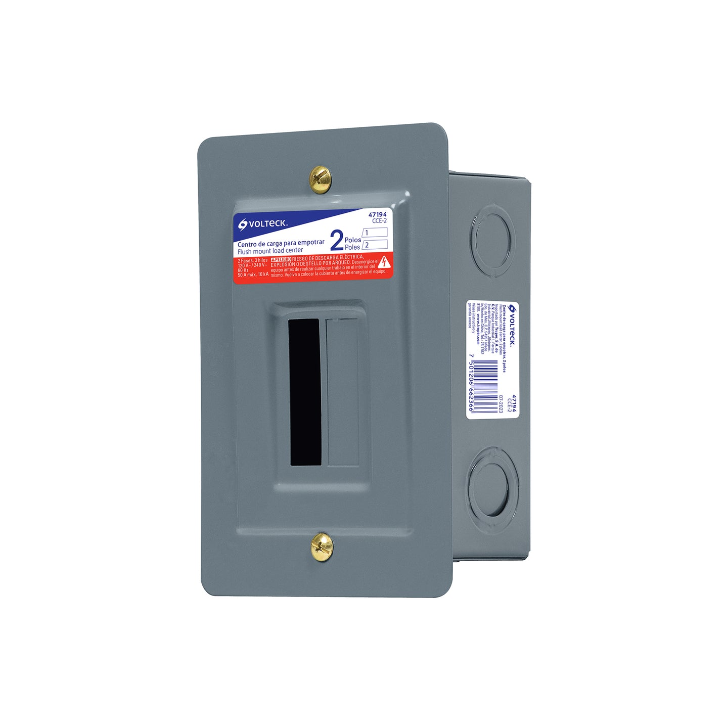 CCE-2 Centro de carga empotrable, 2 polos, VOLTECK