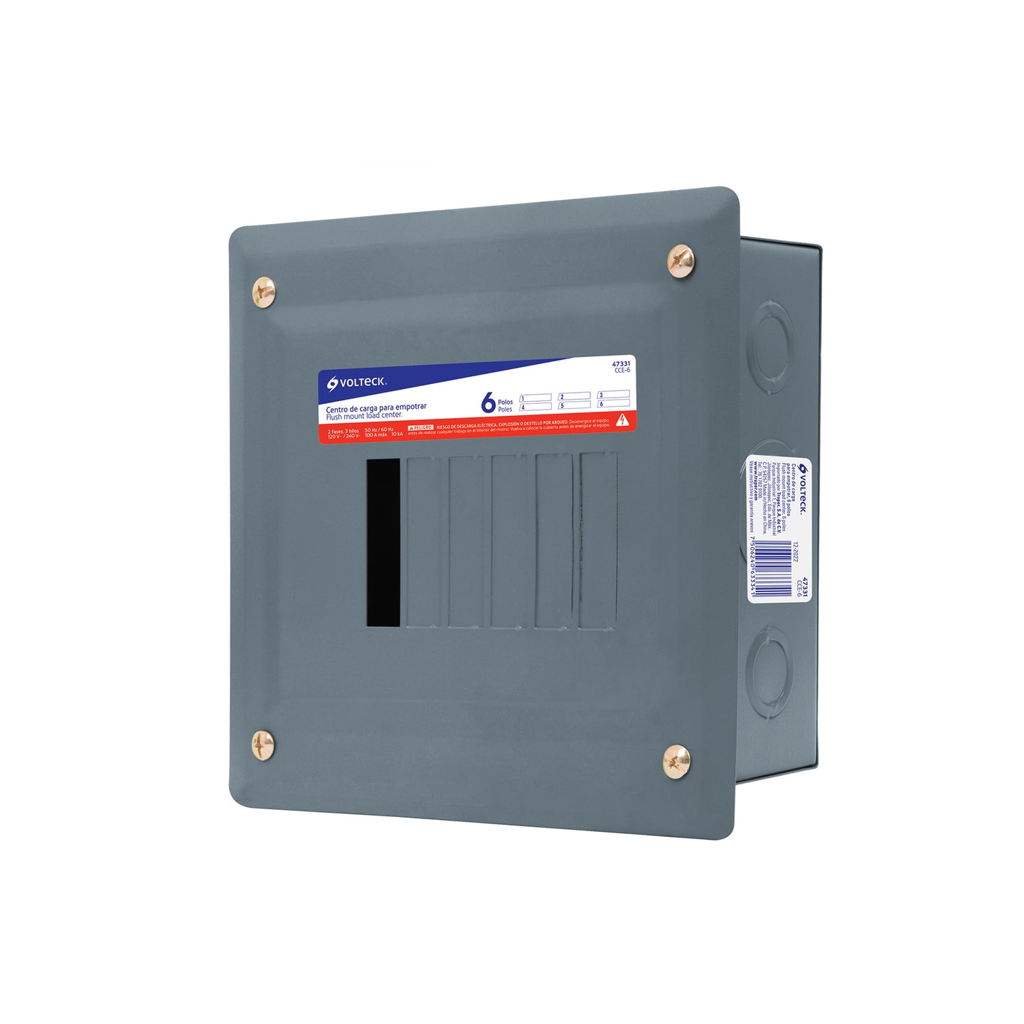 CCE-6 Centro de carga empotrable, 6 polos, VOLTECK