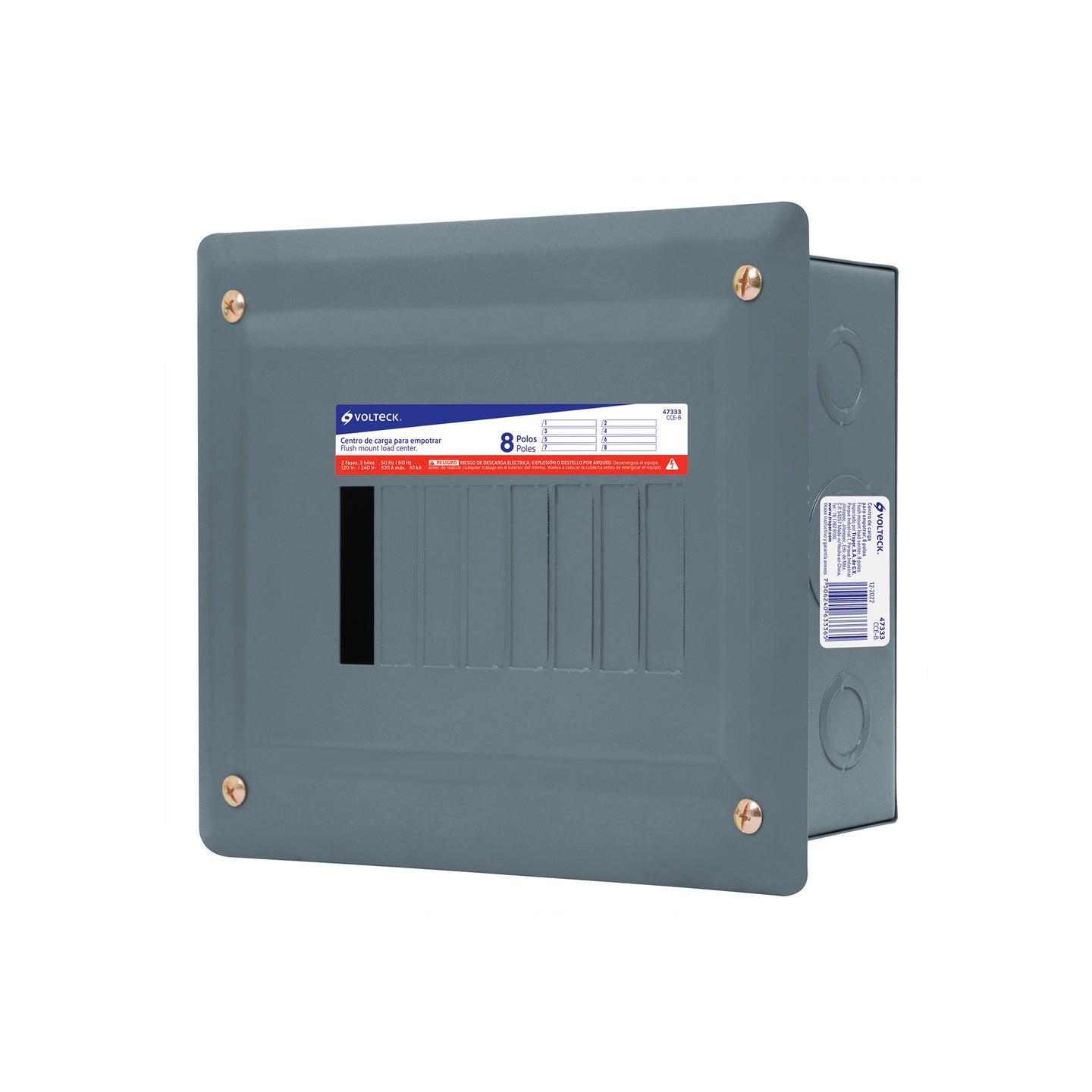 CCE-8 Centro de carga empotrable, 8 polos, VOLTECK