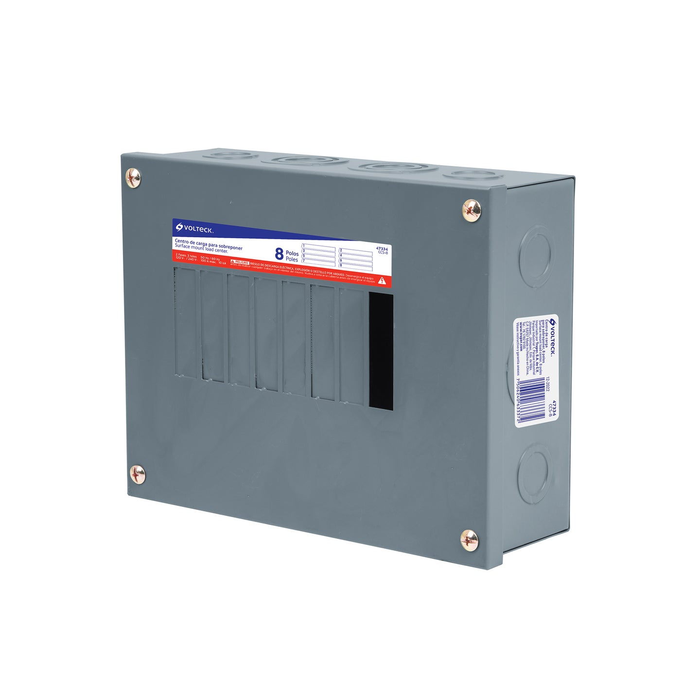 CCS-8 Centro de carga de sobreponer, 8 polos, VOLTECK