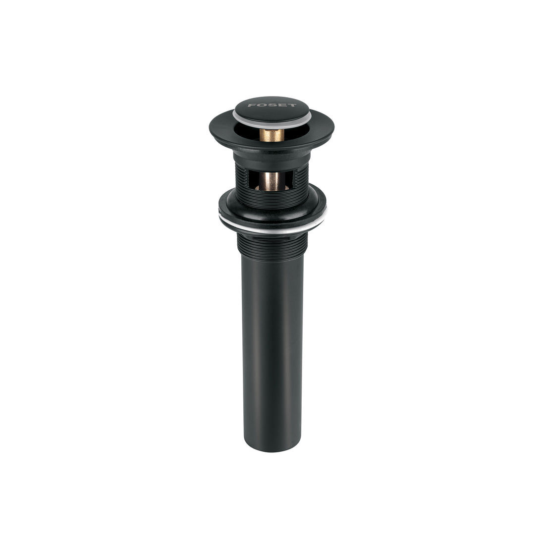 CE-206M Contra para lavabo, con rebosadero, sistema push, negro