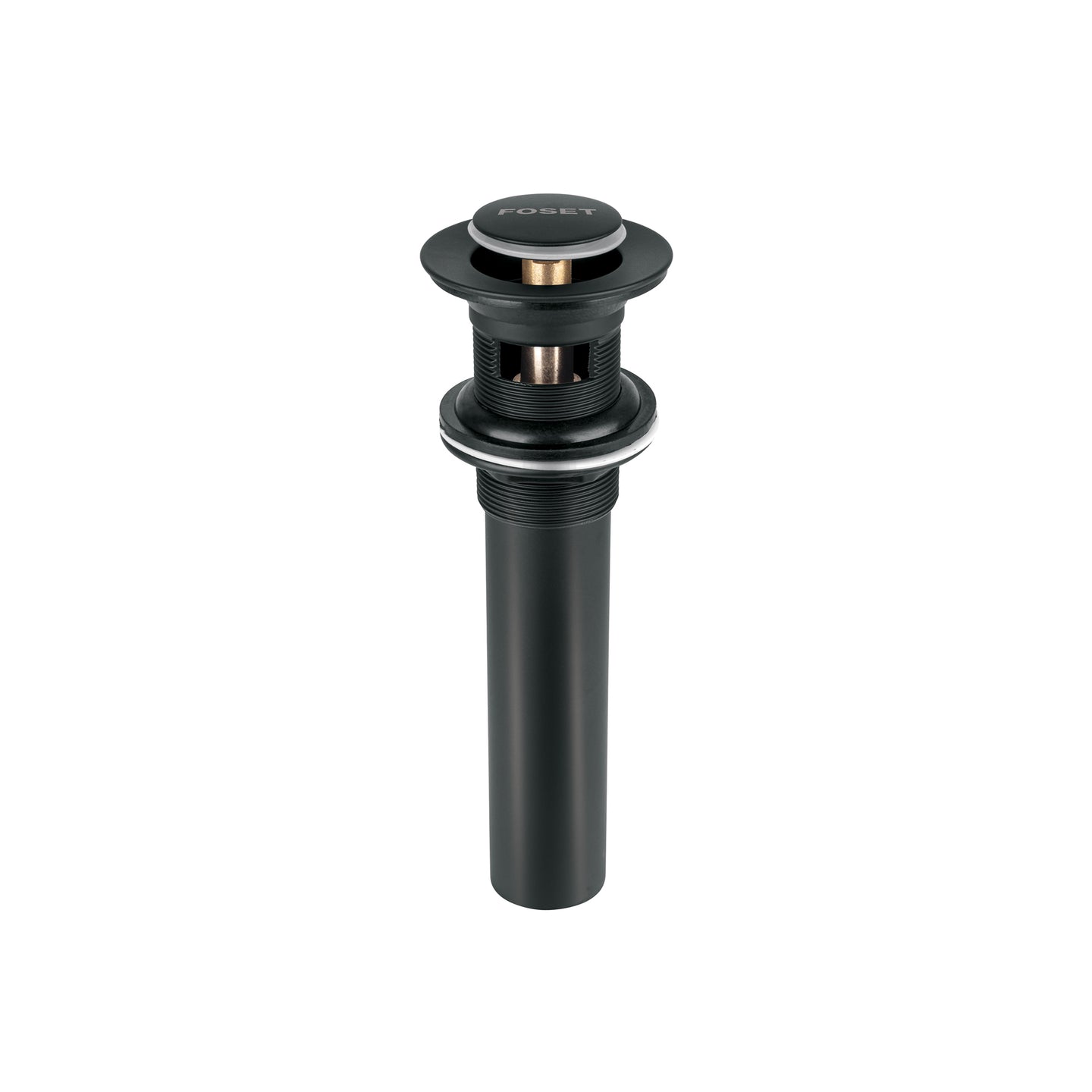 CE-206M Contra para lavabo, con rebosadero, sistema push, negro