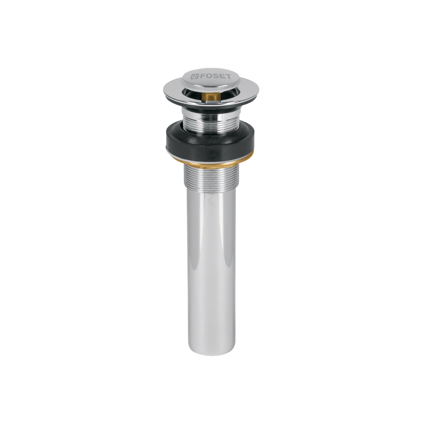 CE-206S Contra para lavabo, sin rebosadero, sistema push, cromo